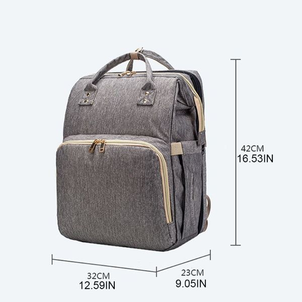 

baby nappy changing bag portable folding crib diaper backpack stroller straps
