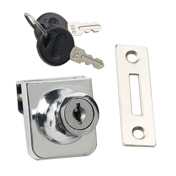 

showcase cabinet sliding glass lock latch display showcase lock, no need drill