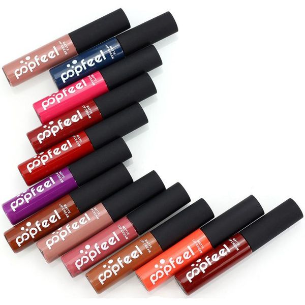 

popfeel 2017 quality guarantee 12 colors choice long lasting moisturizing liquid lipstick beauty makeup anne