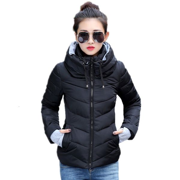 

2019 new ladies fashion coat winter jacket women outerwear short wadded jacket female padded parka women's overcoat y190926, Black;white