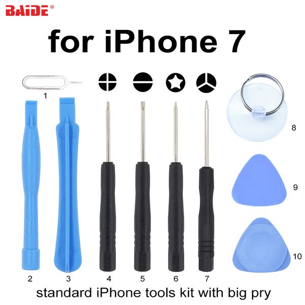 DIY 9 veya 10 in 1 Onarım PRY Açılış Aracı Araçları Kiti Ile Eject Pin Mini Pentalobe Tornavida iPhone 7 8x1000 setleri / grup