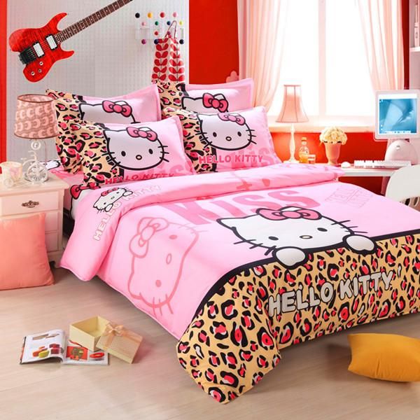 

Unihome Домашний текстиль Детский мультфильм Hello kitty Детский комплект постельного бе