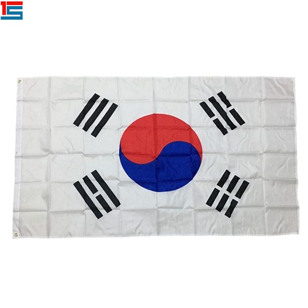 

digital printing south korea flag 90 x 150 cm polyester national country flag banner with two grommets
