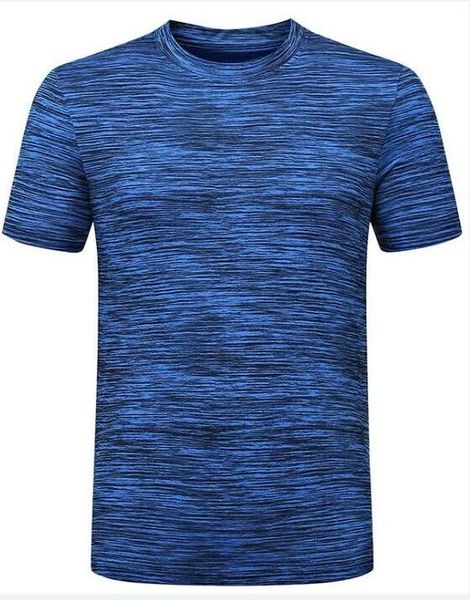 

2019 men's tight clothes running short-sleeved quick-drying t-shirt 5134, Black;blue