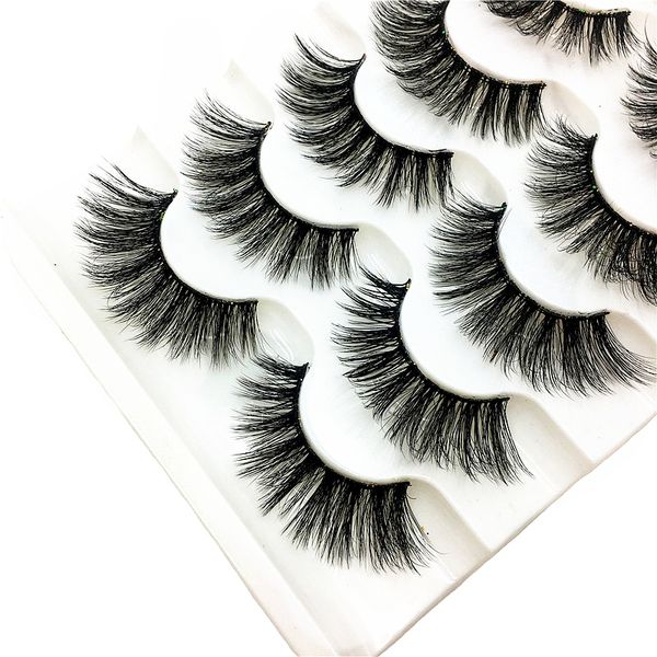 

2020 НОВЫЕ 5 пар 100% Real норка Ресницы 3D Natural Ложные Ресницы норка Ресницы Soft Ресницы Ext
