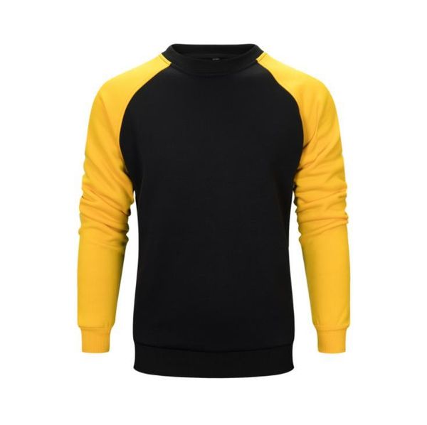 

autumn winter mens designer hoodie fashion panelled color long sleeve loose hip hop hoodies casual mens hoodie, Black