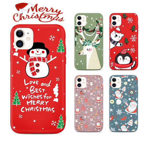 

25 designs рождеством христовым телефон чехол для iphone 11 pro max xs max xr x 8 7 6 plus санта-клауса элк обложка
