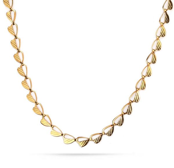

6 мм золотой цвет мода простой леди сердце из нержавеющей стали звено цепи ожерелье ювелирные изделия подарок для женщин девушки j046, Silver