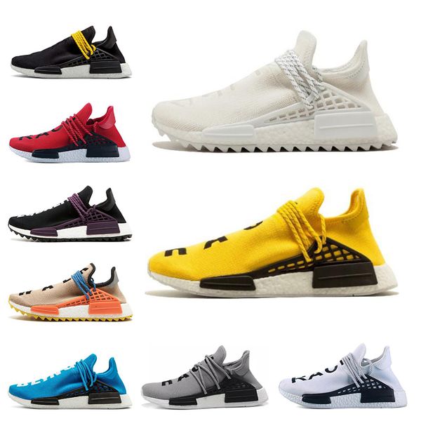 

36 47 human race hu trail pharrell williams men running nerd black cream orange yellow women sports runner sneakers size outdoor shoes