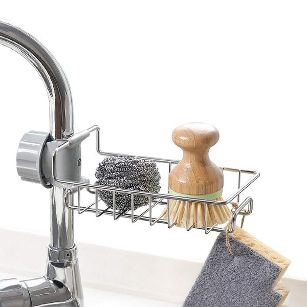 

нержавеющая сталь kitchen sink caddy губка мыльница drainer стойку кран конной хранения слив корзина для кухни ванной