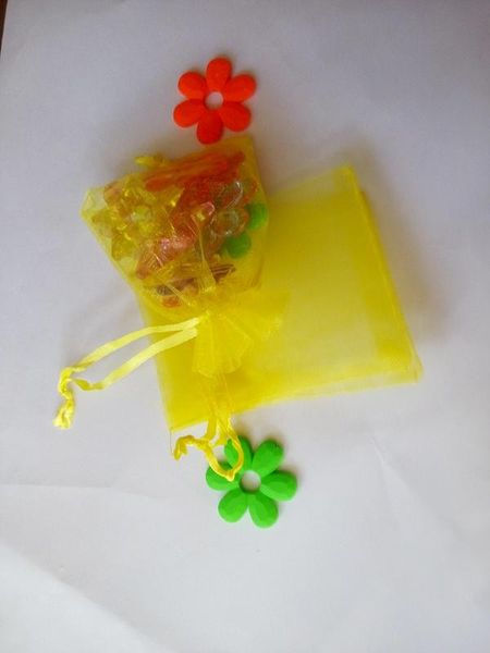 

3000pcs yellow organza gift bags 7x9 party bags for women event wedding drawstring bag jewelry display bag pouch accessories
