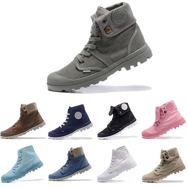 

run palladium pallabrouse men high army military ankle mens women boots canvas womens sneakers casual shoe mens designer shoes, Black