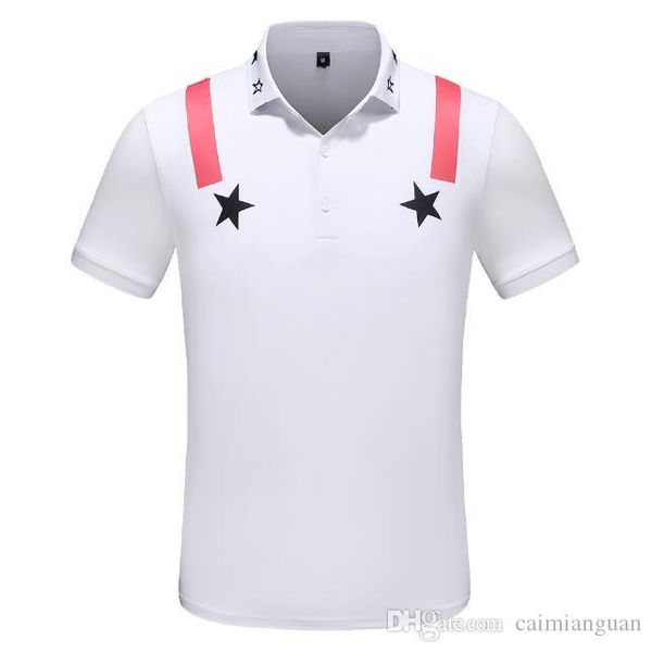 

luxury italy designer stripe polo shirt t shirts luxury snake polos bee floral embroidery mens high street fashion horse polo t-shirt #4405, White;black