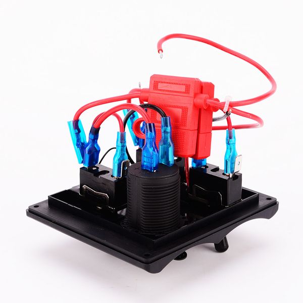 

car waterproof 3 groups of button voltmeter spst boat switch panel
