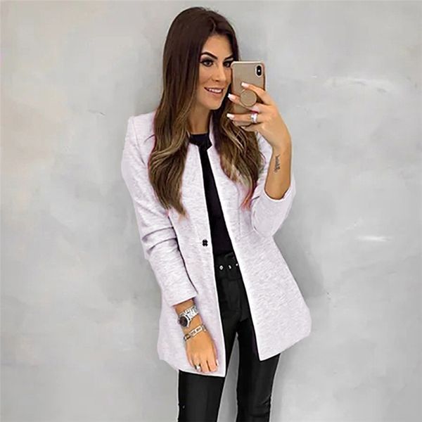 

outwear clothes bomber jacket women solid style long sleeve blazer elegant slim suit woolen coat office ladies women coats, Black;brown