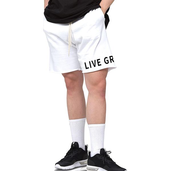 

Новые мужские спортивные шорты потерять большого размер сплошного цвета случайных пять-точечные штаны на открытом воздухе работают тренировочные брюки прямых