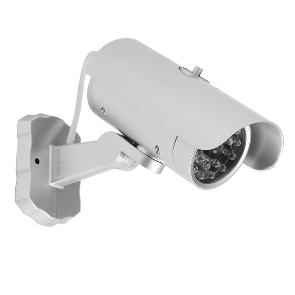 Telecamera di sicurezza esterna CCTV fittizia emulativa con 18 luci LED rosse lampeggianti