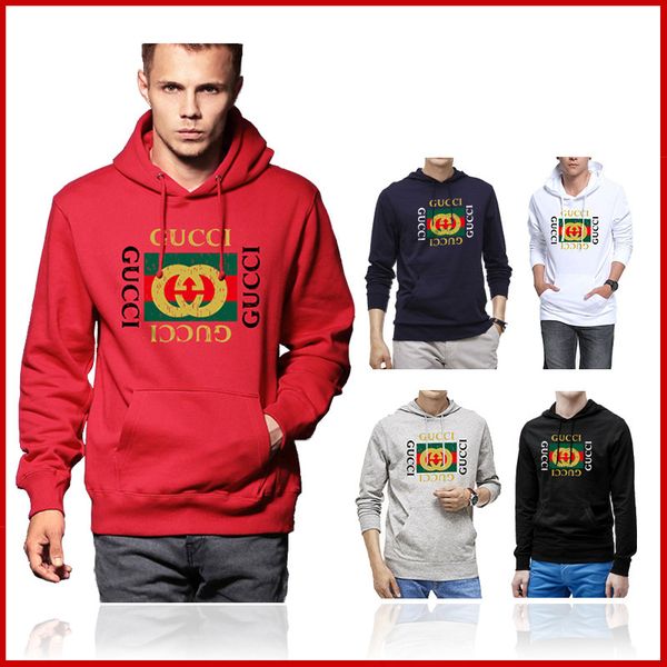 

hoodie male and female tide brand string standard logo printing pullover cotton fashion leisure hoodie new style, Black