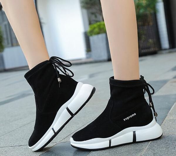 

booties female 2019 australia winter new wgg plus velvet women's cotton shoes with martin boots shoes female students snow boots wholes, Black