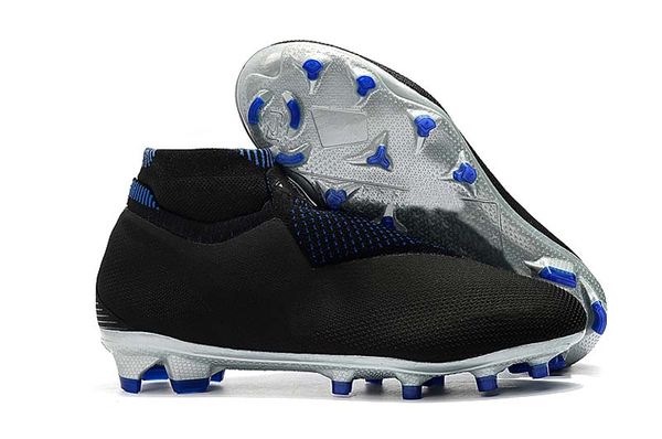 

2019 men knitted fg/ag football shoes outdoor vision college mg shadow series football shoes black white non-slip football boots