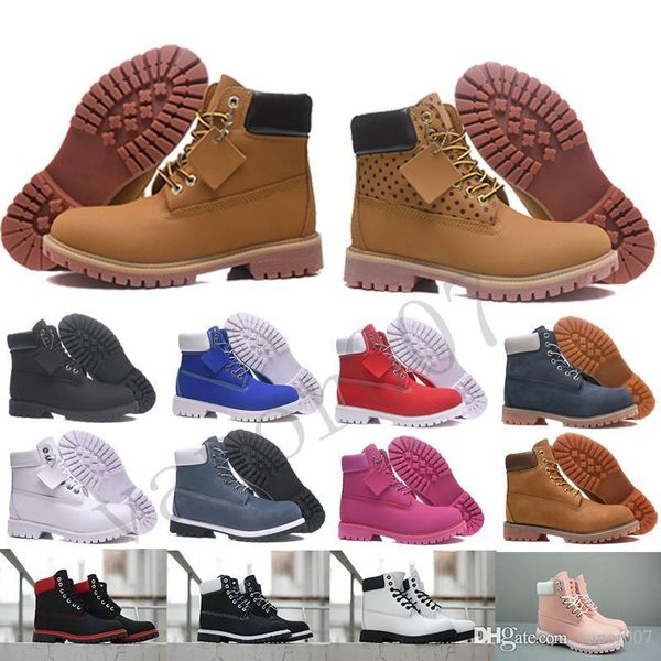 

brand box 2019 boots mens designer winter shoes men martin women sneakers trainers work small yellow big woman woman steel toe chaussures, Black