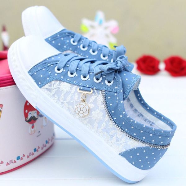 

shoes female students korean version flat breathable girls canvas shoes casual sports, Black