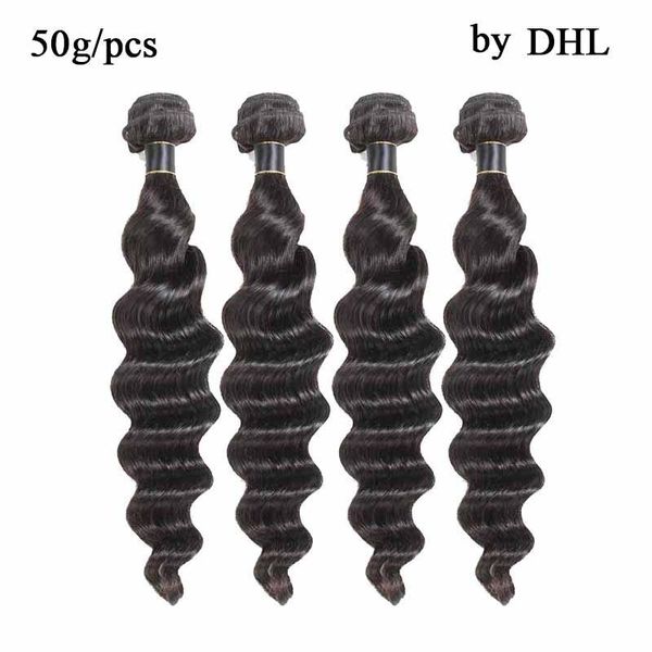 

дешевые человеческих волос сыпучие deep 5/6 связки lot малазийский волос соткать связки рыхлый глубокий 50г / шт дешевые бразильские волосы, Black