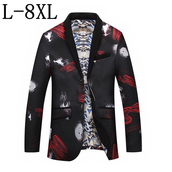 

mens blazers 2018 new autumn arrivals brand men blazer long sleeve business blazer masculino male jacket plus size 6xl 7xl 8xl, White;black