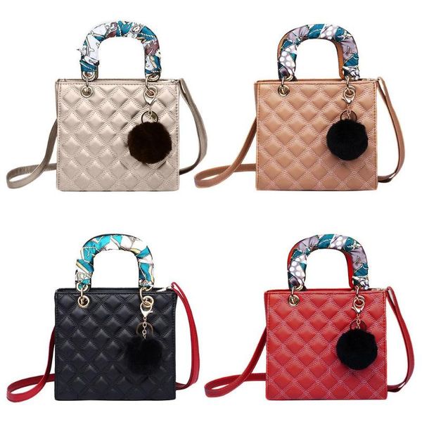 

women lattice shoulder handbags leather mini square crossbody messenger bag
