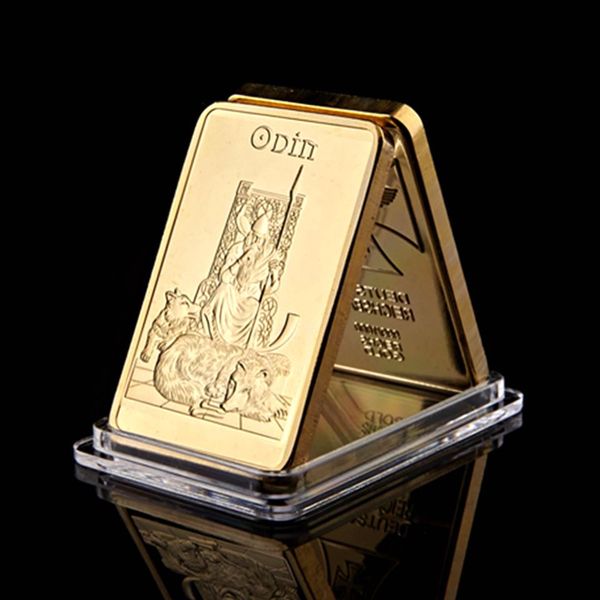 

Norse Mythology Odin Of Gods Life Tree Wolf 1oz Gold Plated Souvenir Bar Collection For Decoration