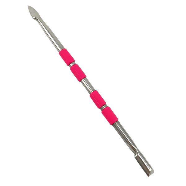 

nail cleaner home portable cuticle pusher long manicure pedicure double end dirt non slip professional tool stainless steel