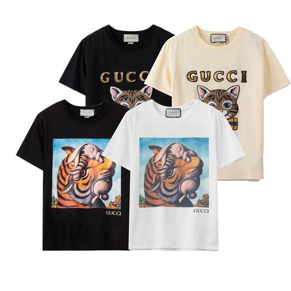 

20ss spring and summer letter geometric printed fashion t-shirt summer breathable tee casual simple men women street short sleeve