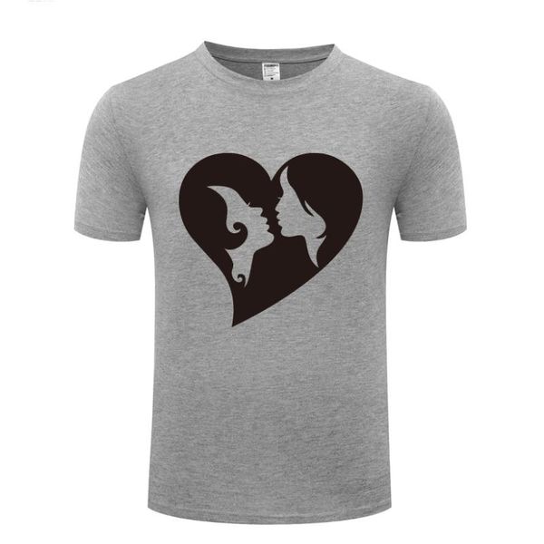 

поцелуй милый творческий мужская футболка футболка мужчины 2020 новый короткий рукав o шеи хлопок повседневная топ тройник, White;black