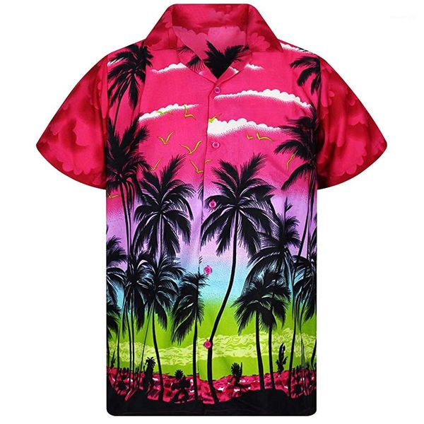 

short sleeved single breasted plus size shirt mens designer shirts summer hawaii beach printed casual shirts, White;black
