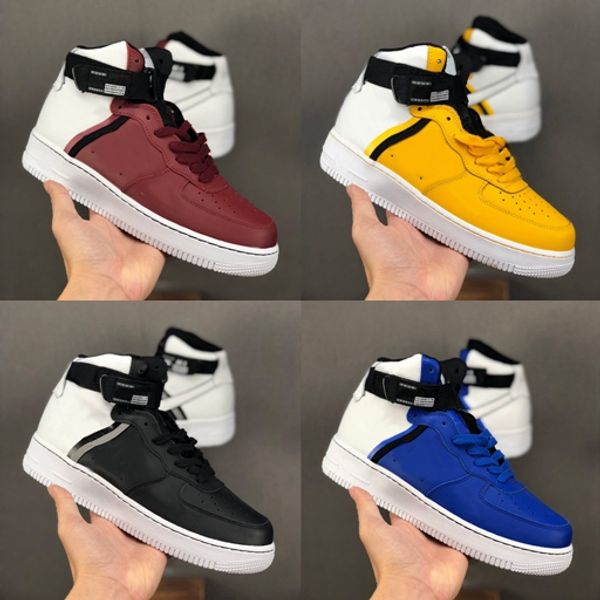 

2019 new designer forced one mid cut 1 07 le skateboard shoes mens women running shoes yellow blue sport sneakers dunk des chaussures