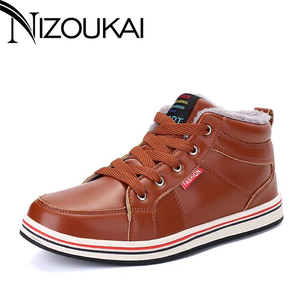 

men high comfortable adultos black man boots fashion non-slip sneakers brands snow boots big size winter male shoes