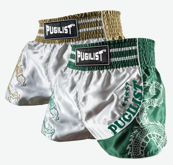 

pugilist short boxing gold/green dragon muay thai shorts fight shorts bjj boxing trunks p05 p06, Blue