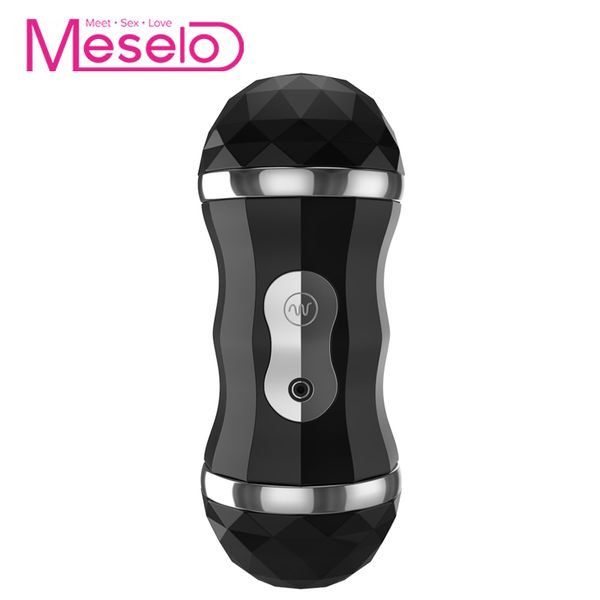 Meselo Dual Channel 18 Modalità Auto Riscaldamento Masturbatore Maschile Per Uomo Pompino Sesso Orale Vagina Figa Reale Vibratore Giocattoli Del Sesso Per Gli Uomini Y190722