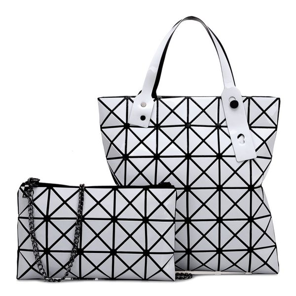 

pink sugao women shoulder handbags designer tote bag purse new fashion lady handbag geometric rhombus stitching handbag 2pcs/set purse bhp