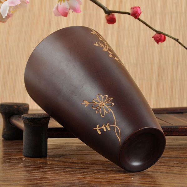 

chocolate 165ml wooden teacup new wooden cup log color handmade natural wood coffee tea beer juice milk mug h0326