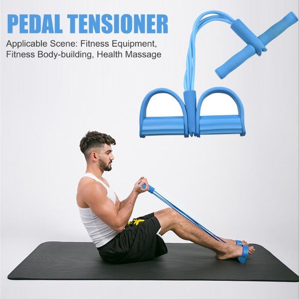 

pedal pull rope leg tube rally foot elastic four tube bands sit-up fitness tool trainers core slid fitness gliding