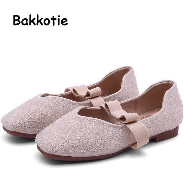 

bakkotie 2019 baby girls fashion rhinestone pink mary jane flats kids dress shoes new children sweet bowtie soft princess shoes, Black;grey