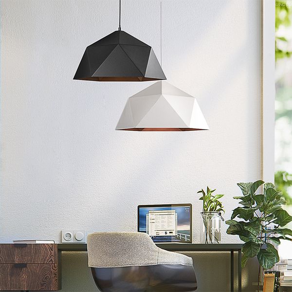 Apparecchio per lampade a sospensione a led moderne con paralume in ferro per sala da pranzo, bar, ristorante, lampada a sospensione nordica, lampada a lustro