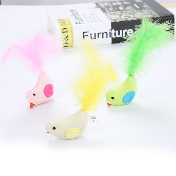

cat toys 1pcs fashion pet essential candy color feather bird catch training interactive toy home supplies products