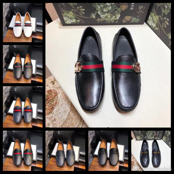 

21ss spring summer mens shoes casual luxury comfortable leather men's footwear slip on loafers man casual footwear yetc6, Black