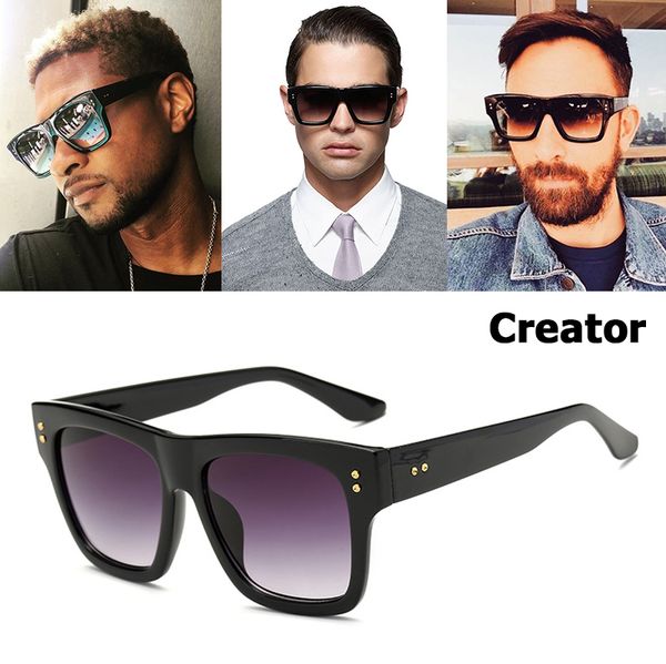 

jackjad 2020 new fashion creator style gradient square sunglasses women men brand design rivet sun glasses 5673, White;black