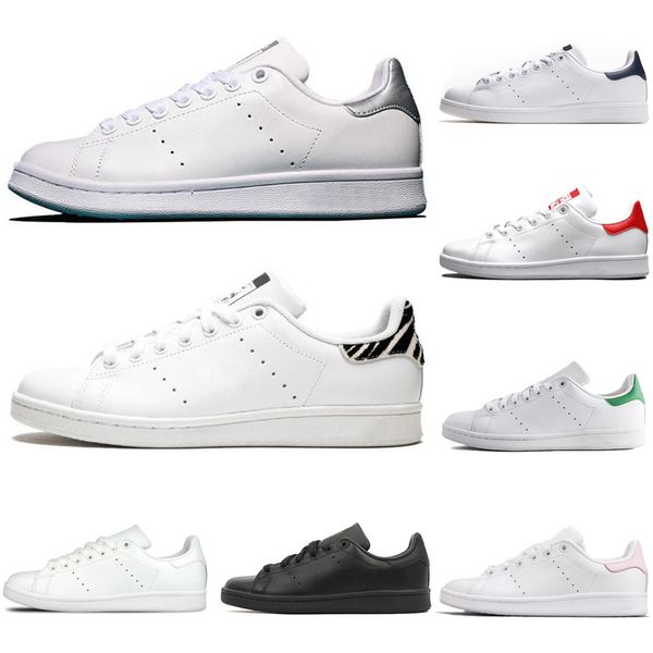

new designer green black white blue newsest stan shoes fashion brand smith leather men women classic flats casual shoes