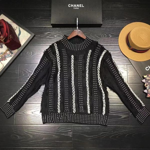 

2019 qualty women sweaters knit pullover casual sweatshirt jackets women 191125-86155#66289, White;black