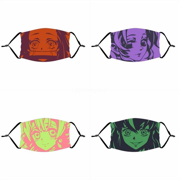 

cartoon printing mask tree-layer melt-lown clot tree-layer dustproof student mask#766, Black