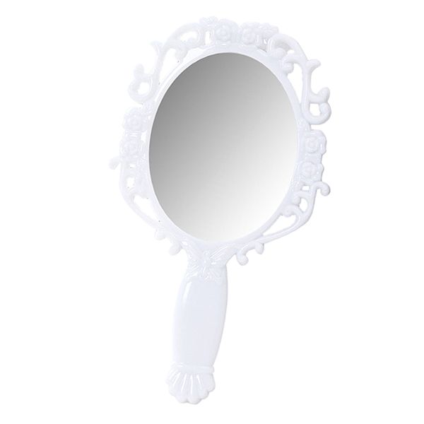

vintage compact handheld mirror with handle for makeup beauty skincare